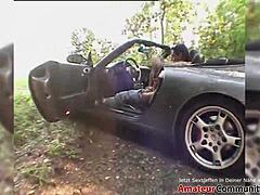 Petite German teen gets her asshole pounded deeply outdoors
