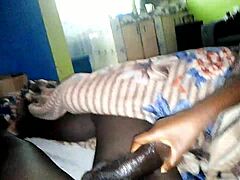 Give him a hot handjob till he cums!