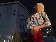 GTA 5 hooker gets picked up in first-person car action.