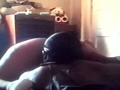 Does the ebony girlfriend orgasm from doggystyle?