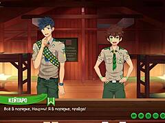 Game friends camp episode 36 features Keitaro's diary with Russian voiceover.