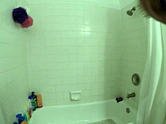 My angel lover gets wet in steamy shower