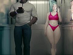Fucking Seraphine in an Elevator in 3D Anime Hentai