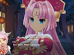 magicami - koihime muso collab features 3some cowgirl riding in anime hentai group