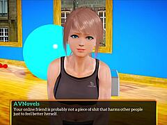 Adult visual novel with small boobed blonde and PC gameplay
