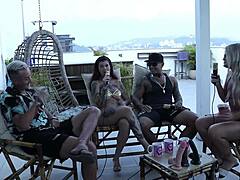 Brazilian Couple Explores Anal Plug In Lingerie, Sheer Red