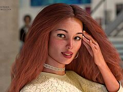 Taboo University: 3D Cartoon Redhead with Big Tits