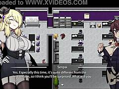 corporate succubus gives blowjob and gets fingered? bound and spanked in bondage!