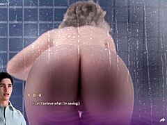 I can’t believe stepmom’s huge ass got stuck in the shower while I watched and jerked!