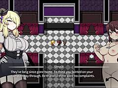 corporate succubus gives blowjob and gets fingered? bound and spanked in bondage!