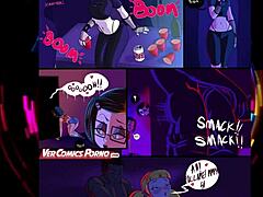 Cartoon Party with Comic Anime Hentai Characters