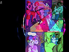 Cartoon Party with Comic Anime Hentai Characters