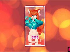 catgirl waifu 2 uncensored part 2 with foxy girl playing games and using toys 😘