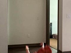 i'm this slutty mom cheating on my husband, doing nude exercises with my shaved pussy and petite tits out