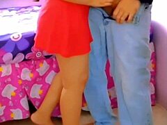 my young student stepdaughter saw us banging by mistake. now she craves cock too!