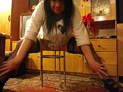 Brunette beauty Claudia Amergirl in hot solo action