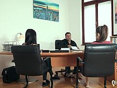 Old and Young Threesome With Two Stunning Hot Girls