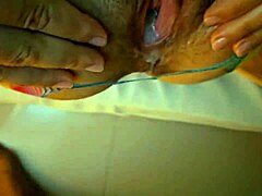 evening close up fuck cum inside hairy pussy lingerie pantyhose