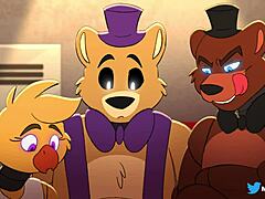 Foxy and Bonnie Slam with Monster Cocks