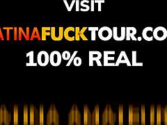 Gorgeous Tanned Latina Struggles Riding Huge Cock Hard