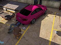 Cristina has a hot and heavy experience with two mechanics in the garage