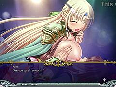Beautiful big-boobed Elyria in a hot scene from Kyonyuu Fantasy 2