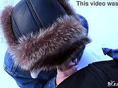 Oh wow, sexy blonde gets facefucked and creampied in public!