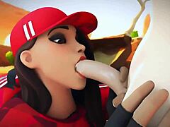 Ruby fucking hard in Fortnite compilation with cum sex