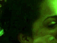 intense sucking of huge mexican cock by latina couple, blowjob action with monster dick