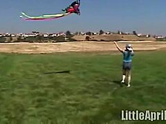 teen rubbing her clit outdoors and sucking a popsicle - little april