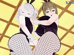 kusuha mizuha and cagalli yula athha in intense lesbian hentai play