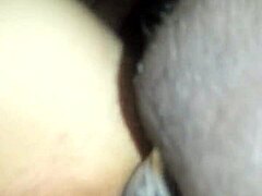 Black milf amateur with hairy beaver in scene