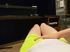 Femdom Handjob with Brutal Cock Slapping and Intense Cumshot Action. A Toy for Her Pleasure!