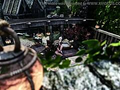 Futa Chaconne Deepthroats Aya in Public Outdoor Blowjob