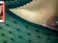 Russian beauty sucks huge cock in underwear