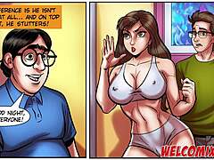 Two hot milfs swap nerd stallion for crazy bed action