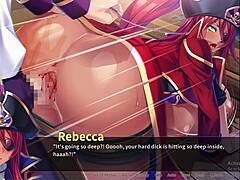 Rebecca H in the pirate-themed adult game with bukkake and bondage