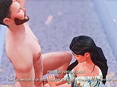 Bold 3D hentai courtside sex