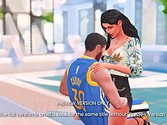 Bold 3D hentai courtside sex