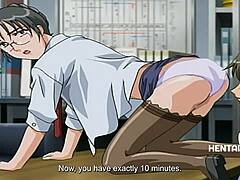 Weak Boy Overwhelmed by Milf Pussy in Cheating Hentai Wedding Cartoon Scene.
