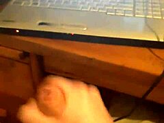 Solo Male Brunette Strokes Hard for Epic Cumshot Tribute