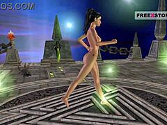 3D animated Indian girl's naughty antics with a banana