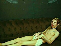 Casey Donovan mouth fucks David Galager in bondage