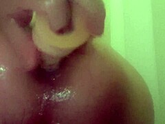 I enjoy anal with my dildo in the shower