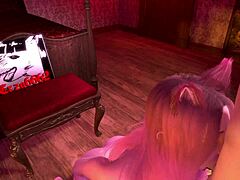 asian cats in estrus 3d animation with big tits