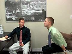 Gay boys have sex with Dylan Chambers at work