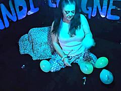 Cute Milf Kandi Laigne Pops Balloons in Fetish Play