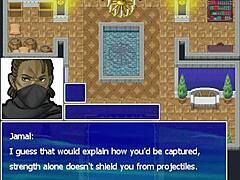 Jamal plays game with big black cock scene