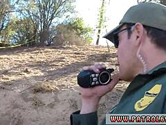 Redhead Teen Stripteases for Male Police Stripper Outdoors