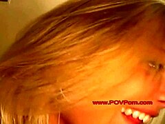 Beautiful blonde american petite teen jj in casual story